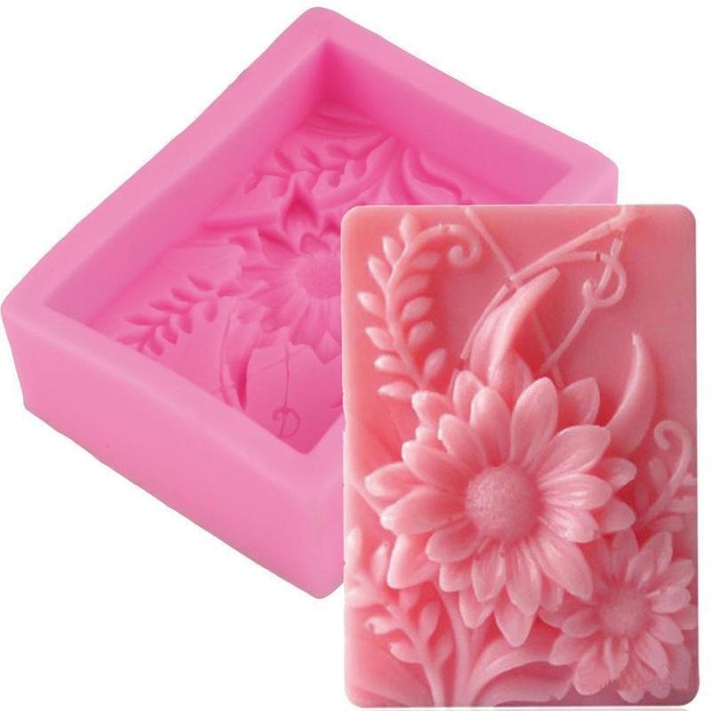 1pc 3D Square Rose Flower Sili - огляд і ціна Soap Making Kit For Beginners