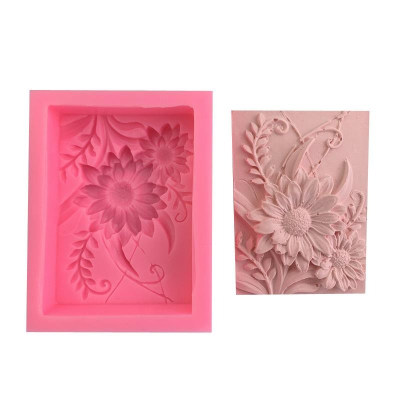 1pc 3D Square Rose Flower Sili - огляд і ціна Soap Making Kit For Beginners